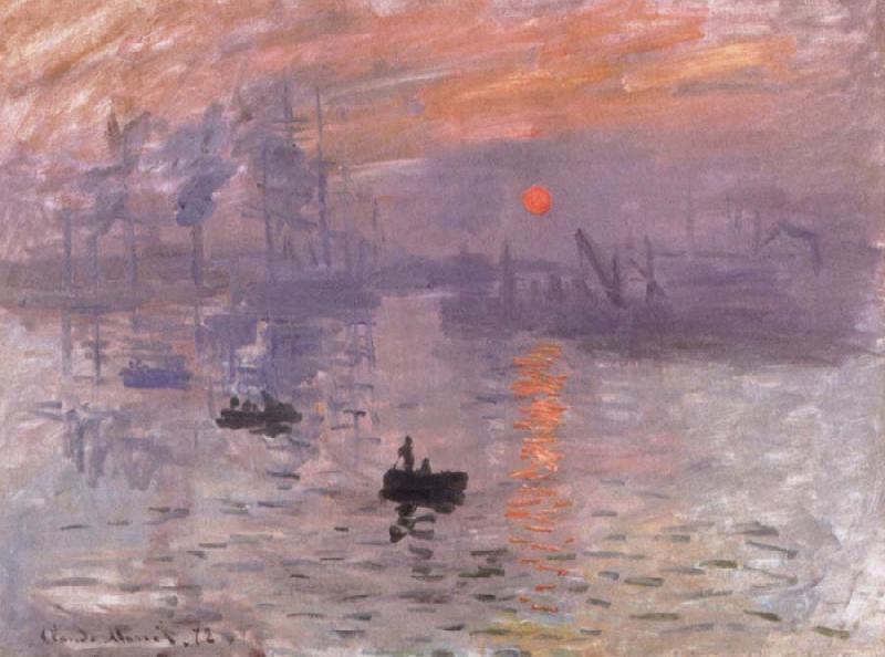 Claude Monet Impression Sunrise.Le Have China oil painting art